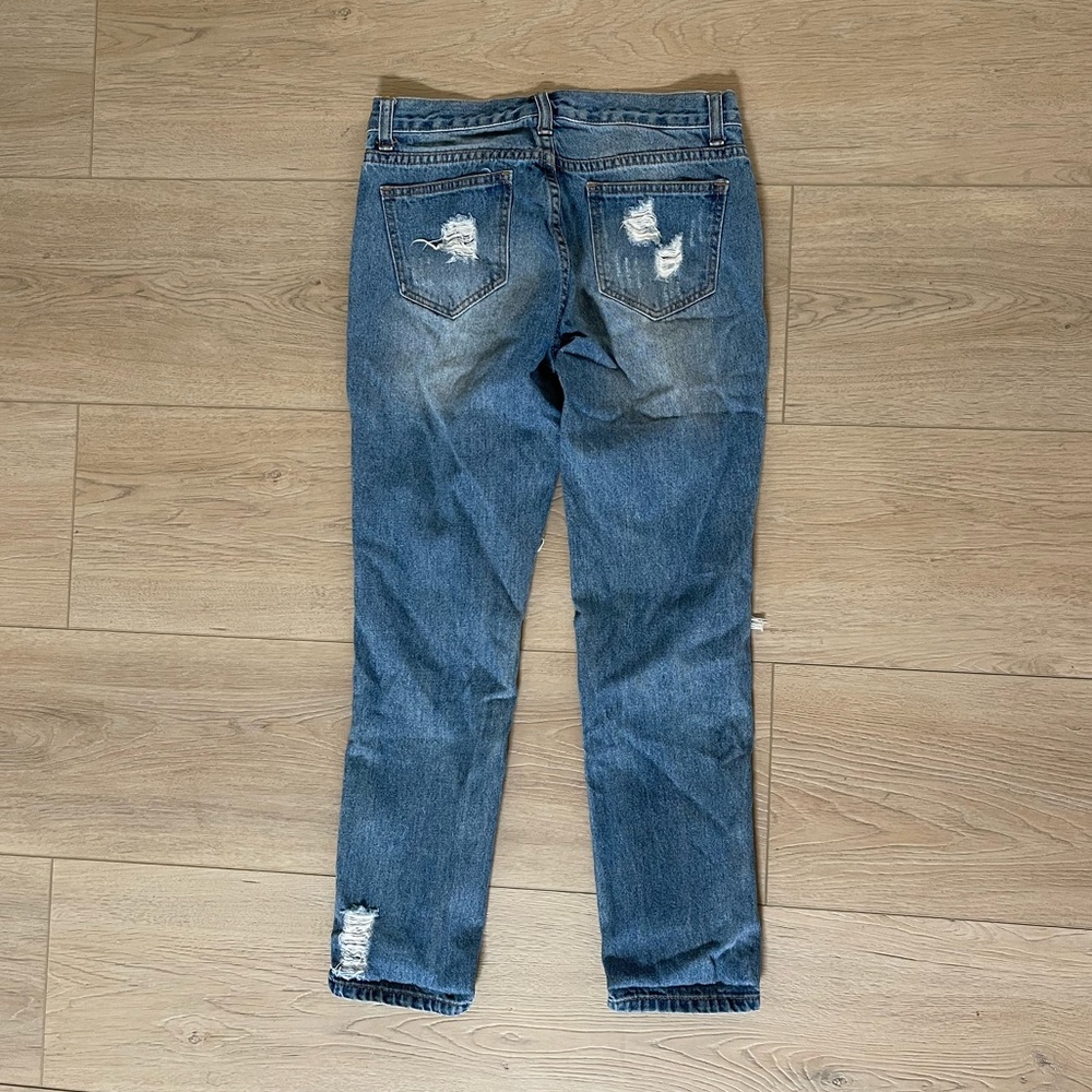 Forever 21 Faded Ripped Jeans - Picture 2 of 4